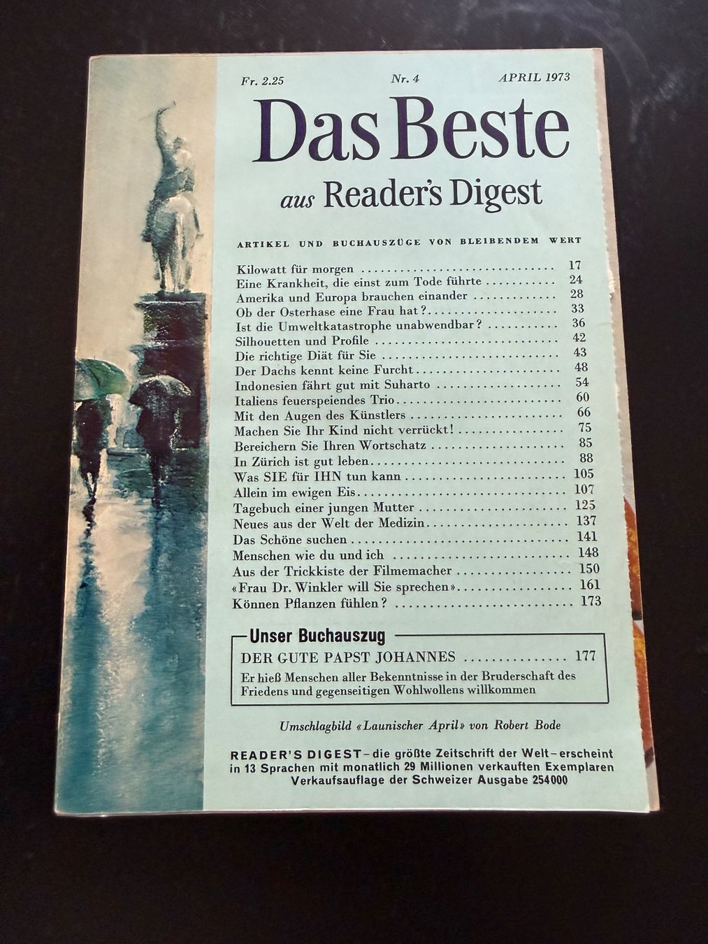 Riviste & Magazine: Das Beste aus Reader's Digest April 1973 Heft – Usato da Erstfeld venduto da Uhu1980