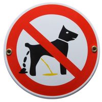 Emailschild - Hunde Toilette Verboten