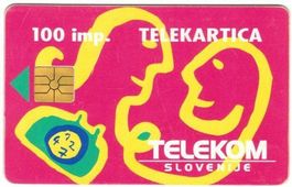 Telefonkarte Slowenien Chip-006 Postillon auf Pferd