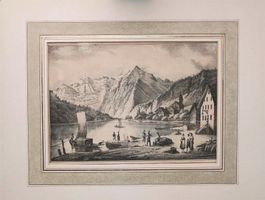 Weesen Lithographie von Pingret