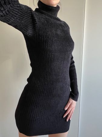 Robe pull noire IRO col roulé, taille S