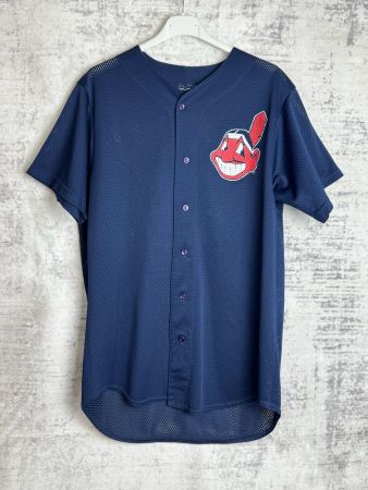 VINTAGE 90s CLEVELAND INDIANS "OMAR VIZQUEL" MLB JERSEY SZ:M