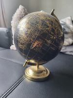 Dekorativer Globus schwarz gold