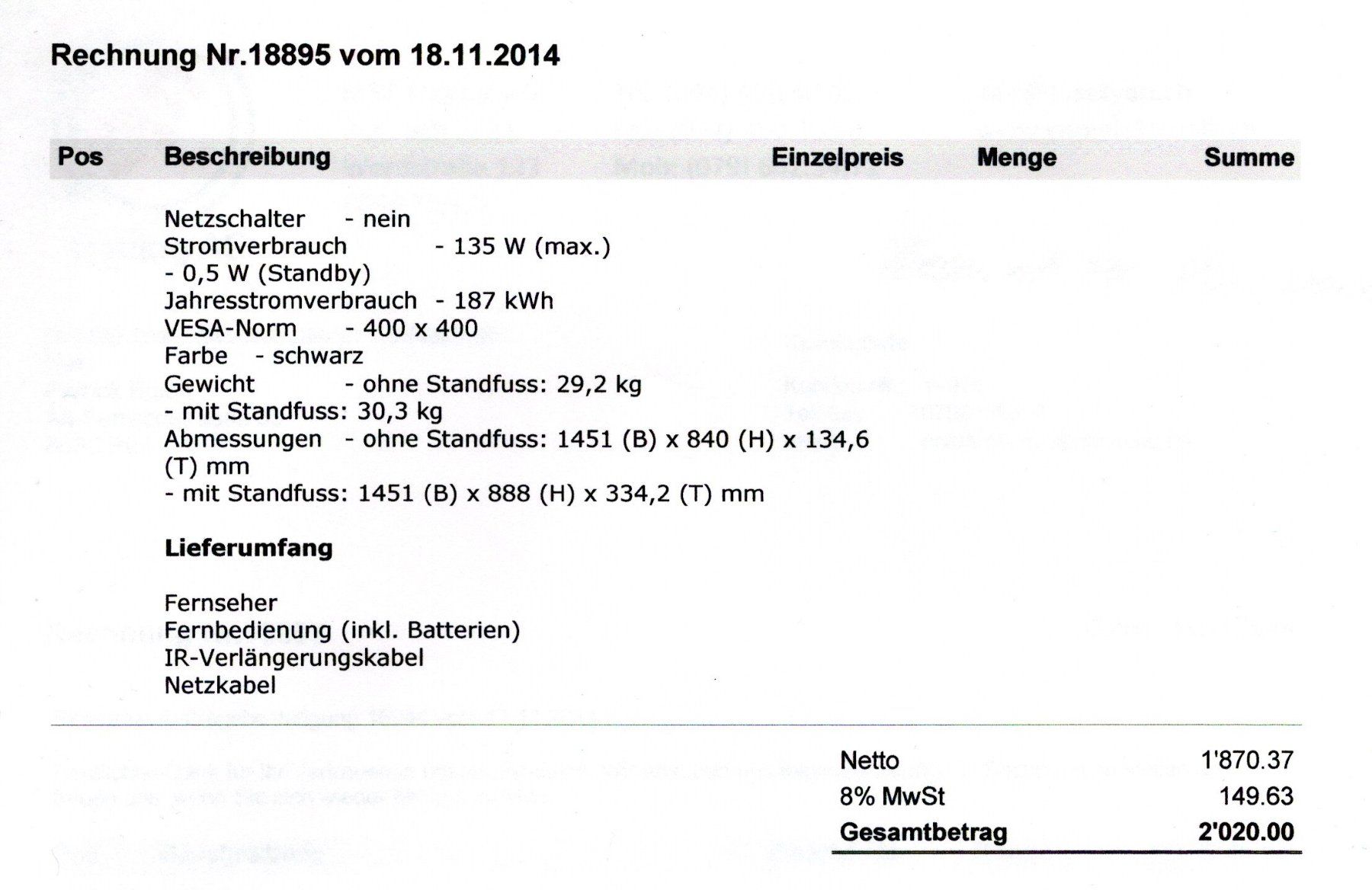 Samsung Televisori: Samsung 65" LED-TV – Usato da Davos Dorf venduto da et24371 6