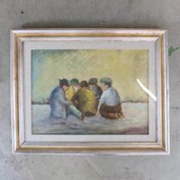 Ottone Rosai Gemälde, Giocatori di toppa, um 1950