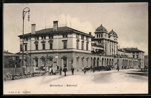 Cartes postales: AK Winterthur, Partie am Bahnhof, 1906 – D'occasion à Berlin par bartko-reher