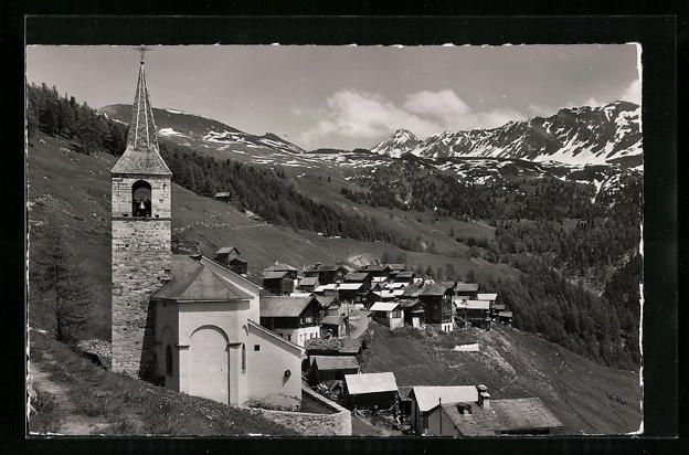 Ansichtskarten: Chandolin, Ortsansicht mit Kirche und Be – Gebraucht aus Berlin von bartko-reher
