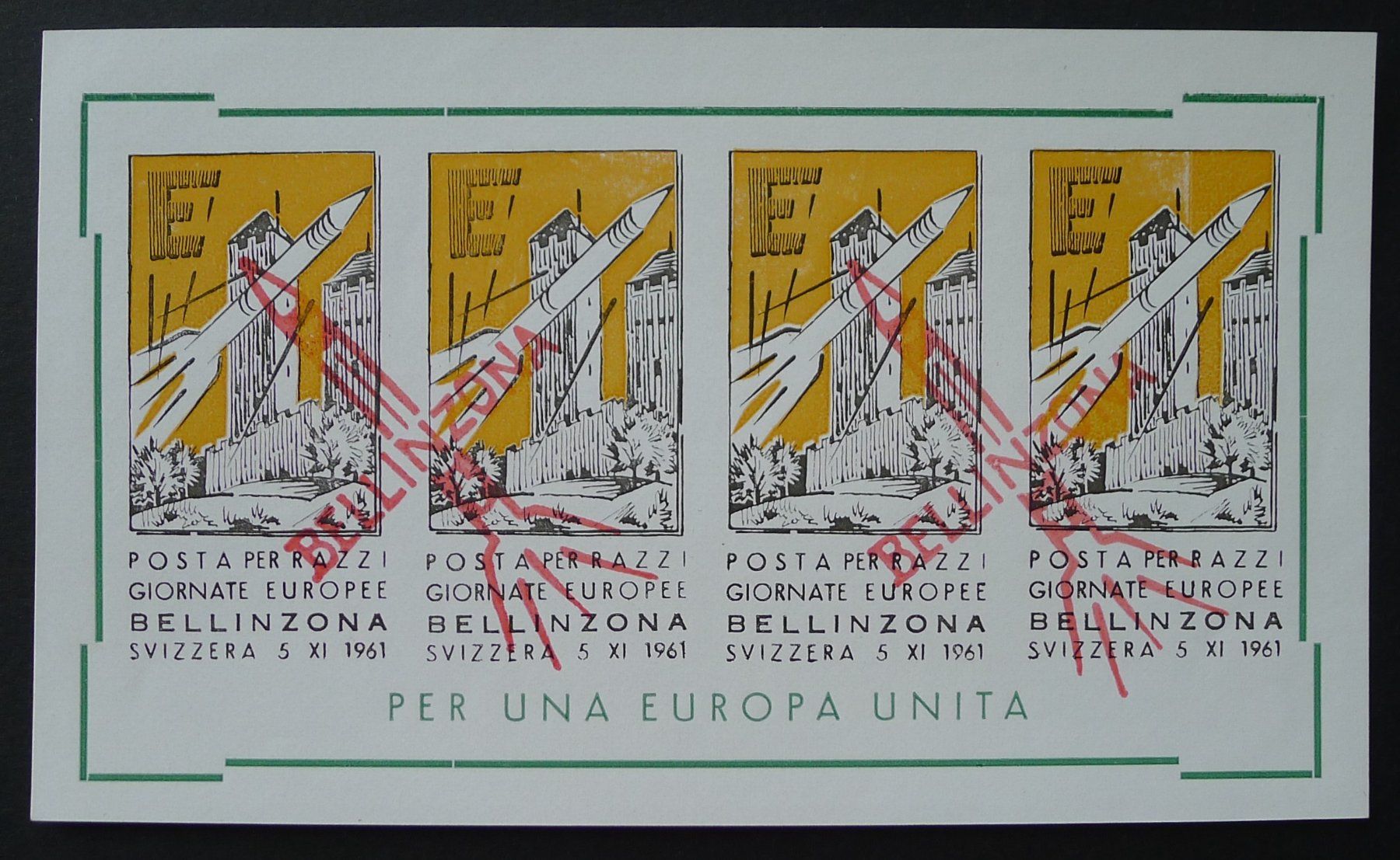 Alle Briefmarken: Flugpost Werbevignette, WV 61.3, Raketenpost gestempelt – Gebraucht aus Ebikon von SilvioFreund