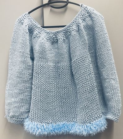 Winter Pullover hellblau Groesse M Neu