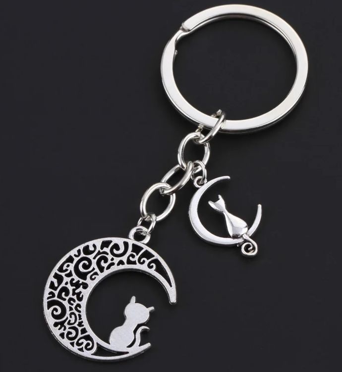 Kkjoy Schlüsselanhänger Lotus & Mond – Edelstahl, Inspirierendes Schmuck-Accessoire Für Frauen