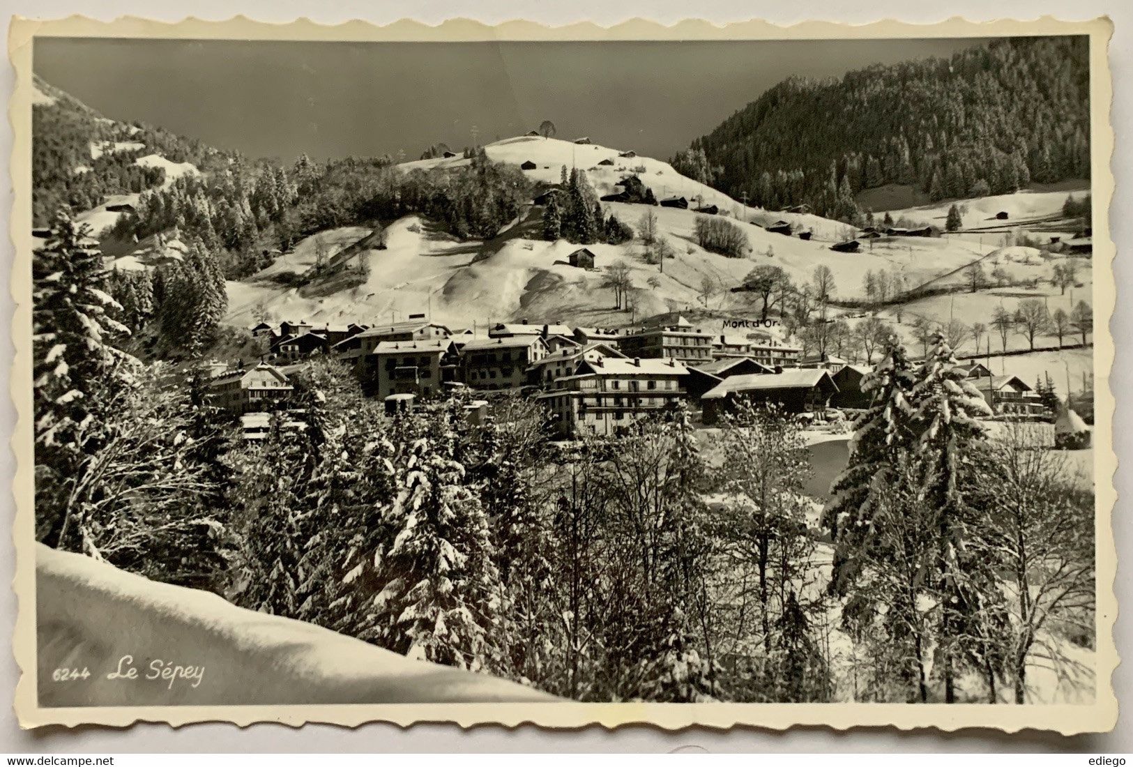 Ansichtskarten: LE SEPEY EN HIVER 1951 – Gebraucht aus Lutry von Ediego