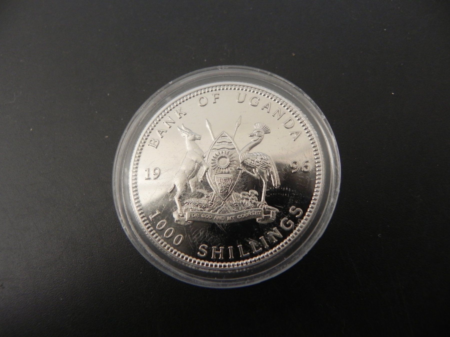 Alle Münzen: Uganda 1000 Shillings 1996 - Matterhorn – Gebraucht aus Biel/Bienne von Gogolozi 1