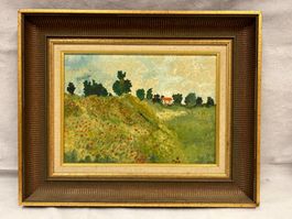 Stimmungsvolles Ölbild von H. C. 83, Mondlandschaft 1988
