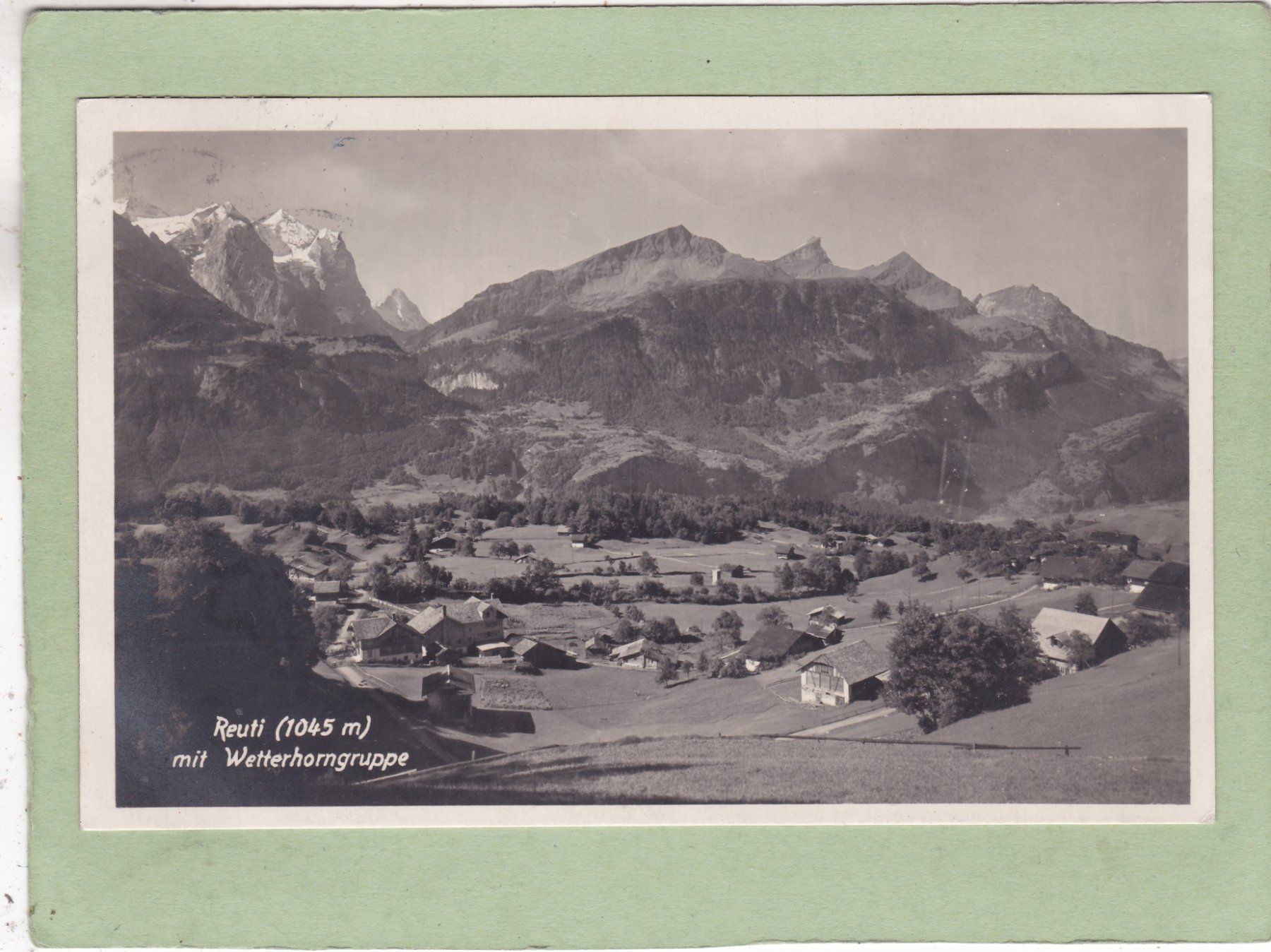 Cartoline postali: Reuti mit Wetterhorngruppe 1925 – Usato da Herisau venduto da Lisegrat2008