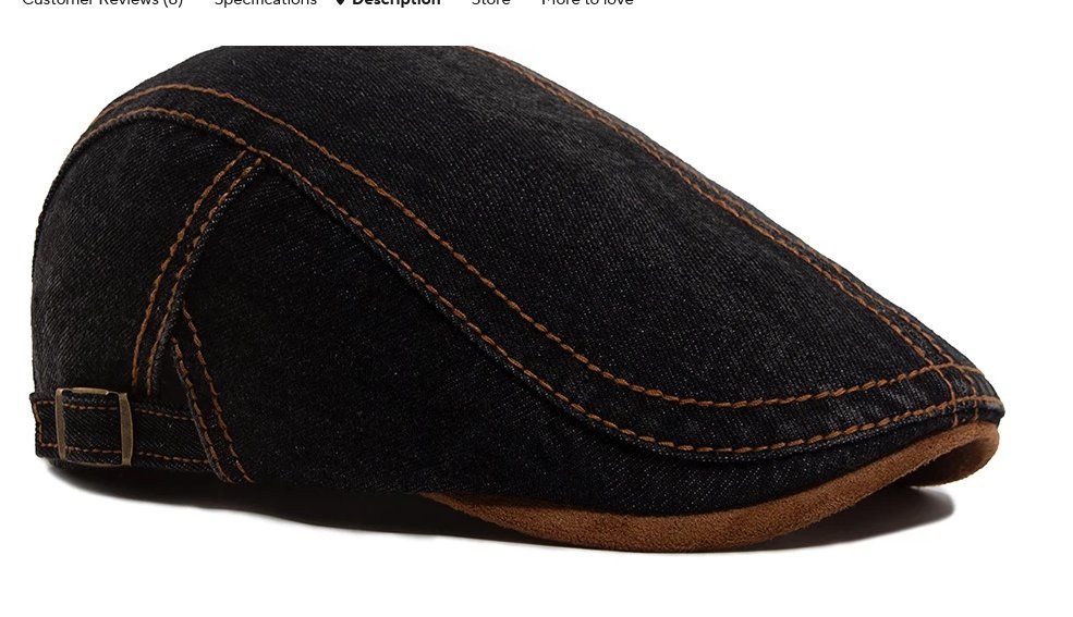 Hüte, Mützen & Caps: Denim Baskenmütze Patchwork Black Retro-Stil - Béret jeans – Neu und originalverpackt aus Lausanne von FASHION-WORLD-SHOP 1