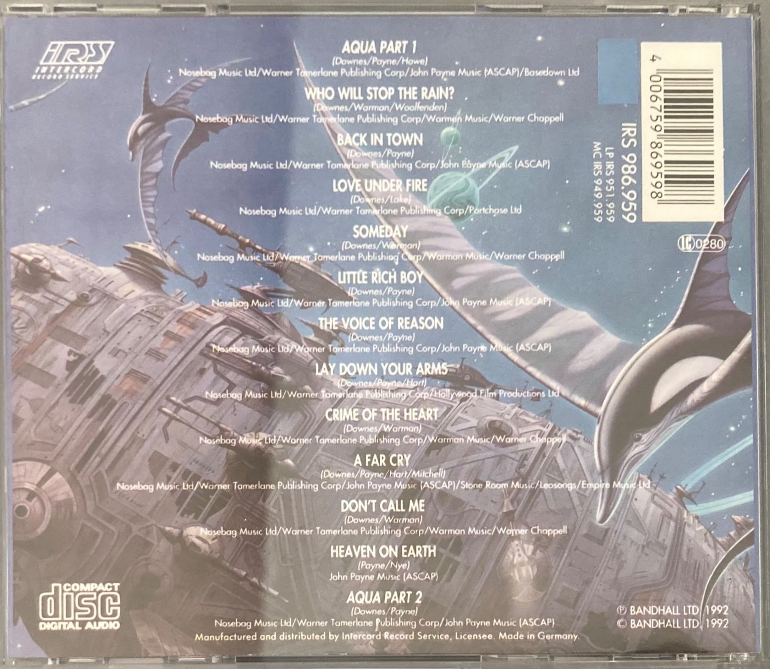CD: ASIA - AQUA – Usato da Poliez-Pittet venduto da Newtown-Records 1