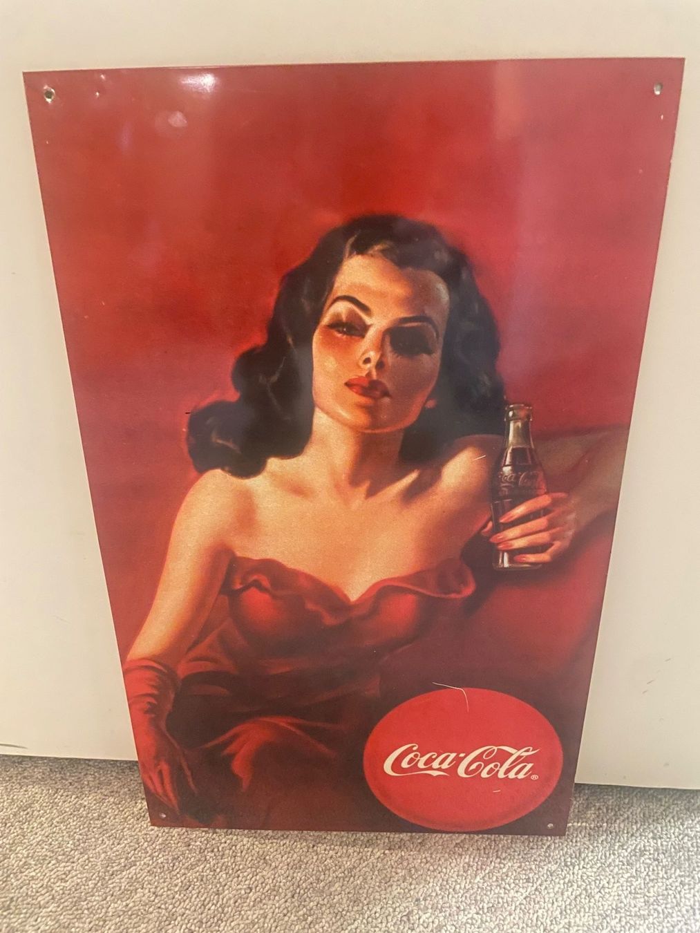 Schilder: 2 Vintage Coca-Cola Blechschild Schilder Retro Werbung – Gebraucht aus Laax GR von Snowman44 1
