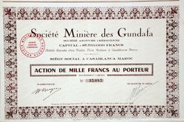 Société Minière des Gundafa SA, Casablanca - 1952