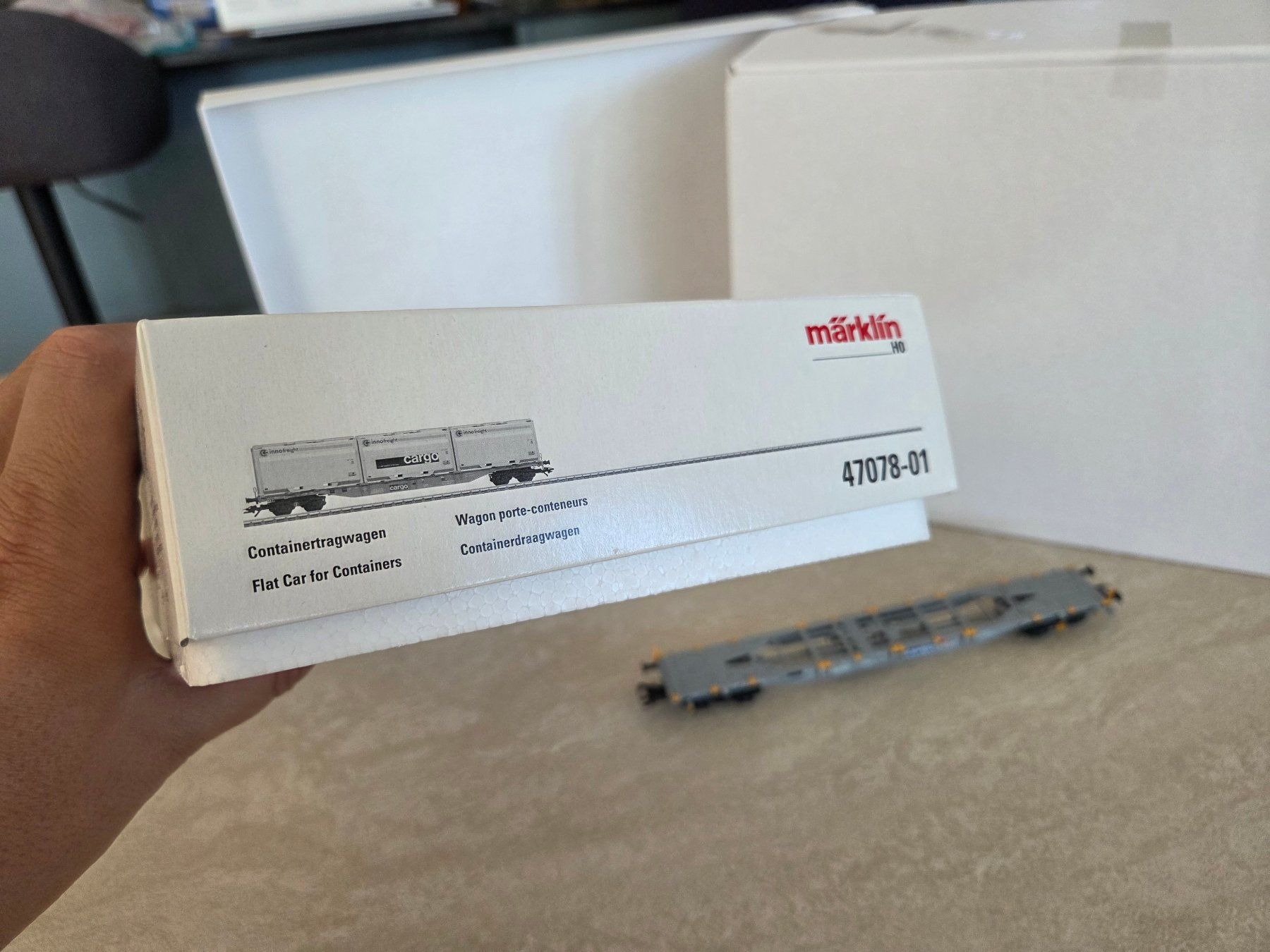 Märklin Modellini di ferrovie: 47078 Märklin Container-Tragwagen SBB Cargo – Usato da Weinfelden venduto da rboesiger01 2
