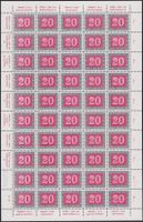 1945, Nr.264 kompl. 50er - Bogen (PAX) **. Kat: 50.-+