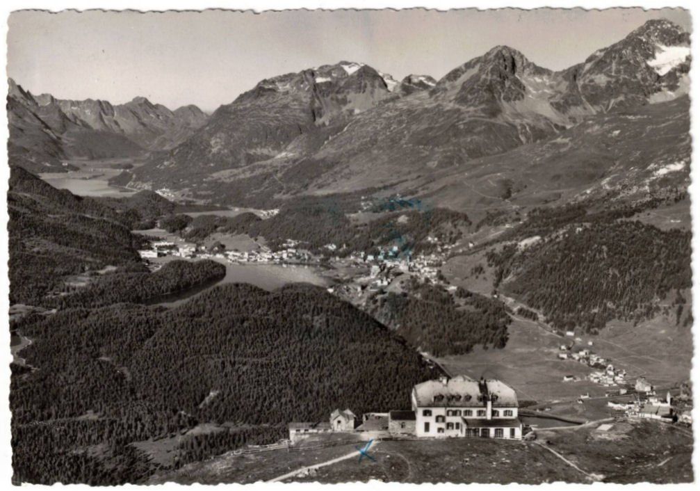 Cartoline postali: St. Moritz - Standseilbahn Muottas Muragl Bergstation – Usato da Binningen venduto da Mountainrider