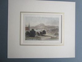 Stahlstich - Luzern - altkoloriert