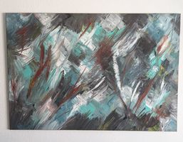 😊 CC Art Acrylgemälde,83x123cm, auf Leinwand, handmade