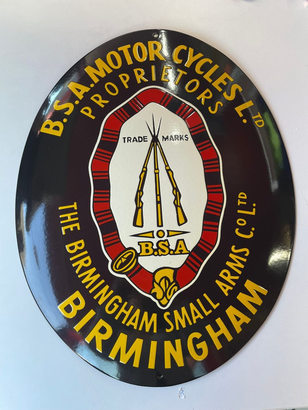 Insegne: Markenschild B.S.A. Motor Cycles L. – Usato da Termen venduto da dagi94