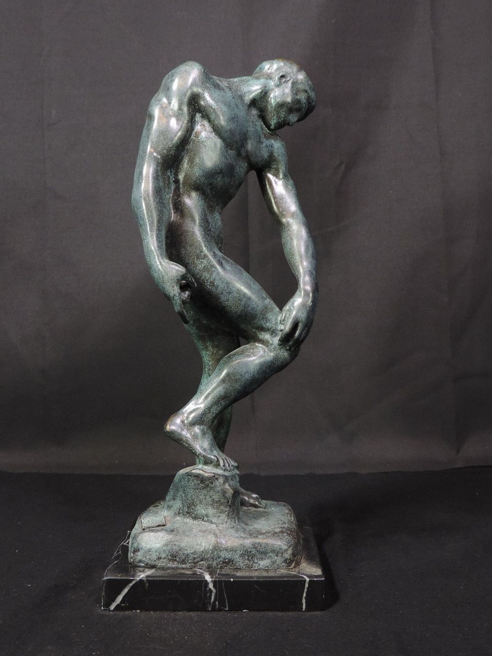 Sculture & Statue: Signierte, grosse Bronze Skulptur, Adam – Usato da Duggingen venduto da roterbambus 4