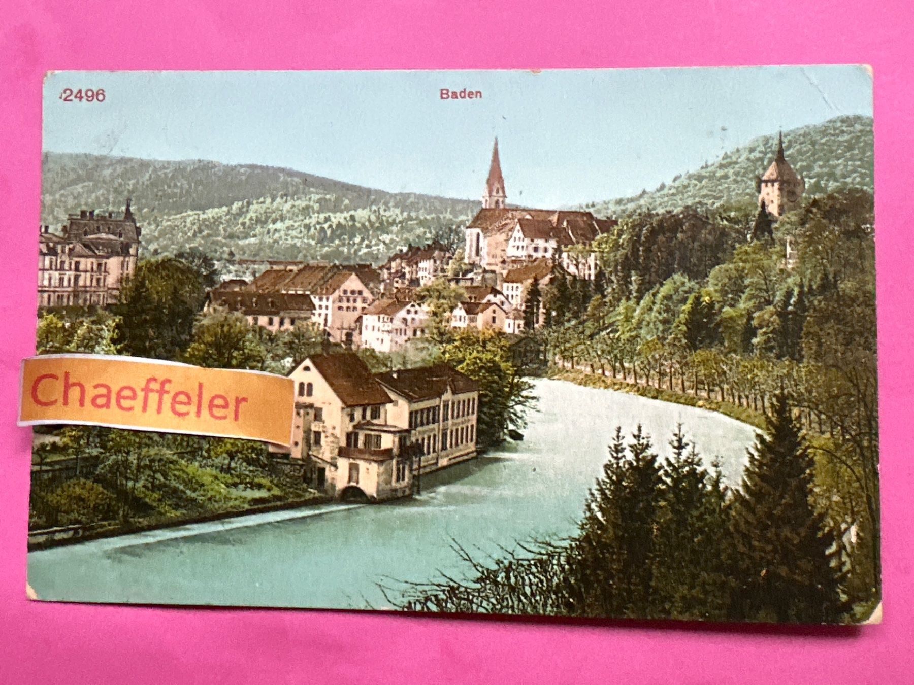 Cartoline postali: 1910. 2496 Baden – Usato da Zürich venduto da Chaeffeler