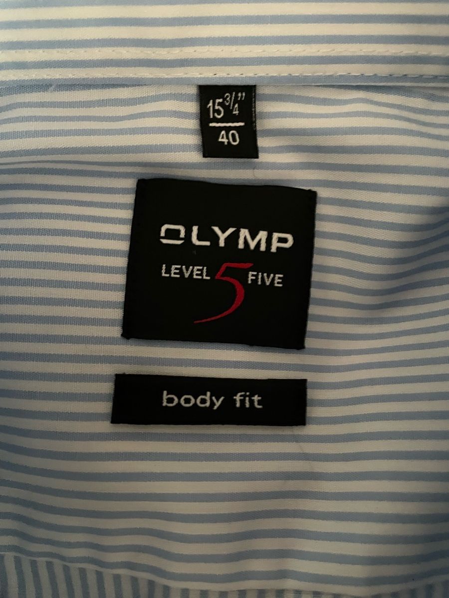 Camicie: Olymp Hemd Level Five, Gr. 40, hellblau gestreift, Top! – Usato da Glis venduto da taisiya078 1