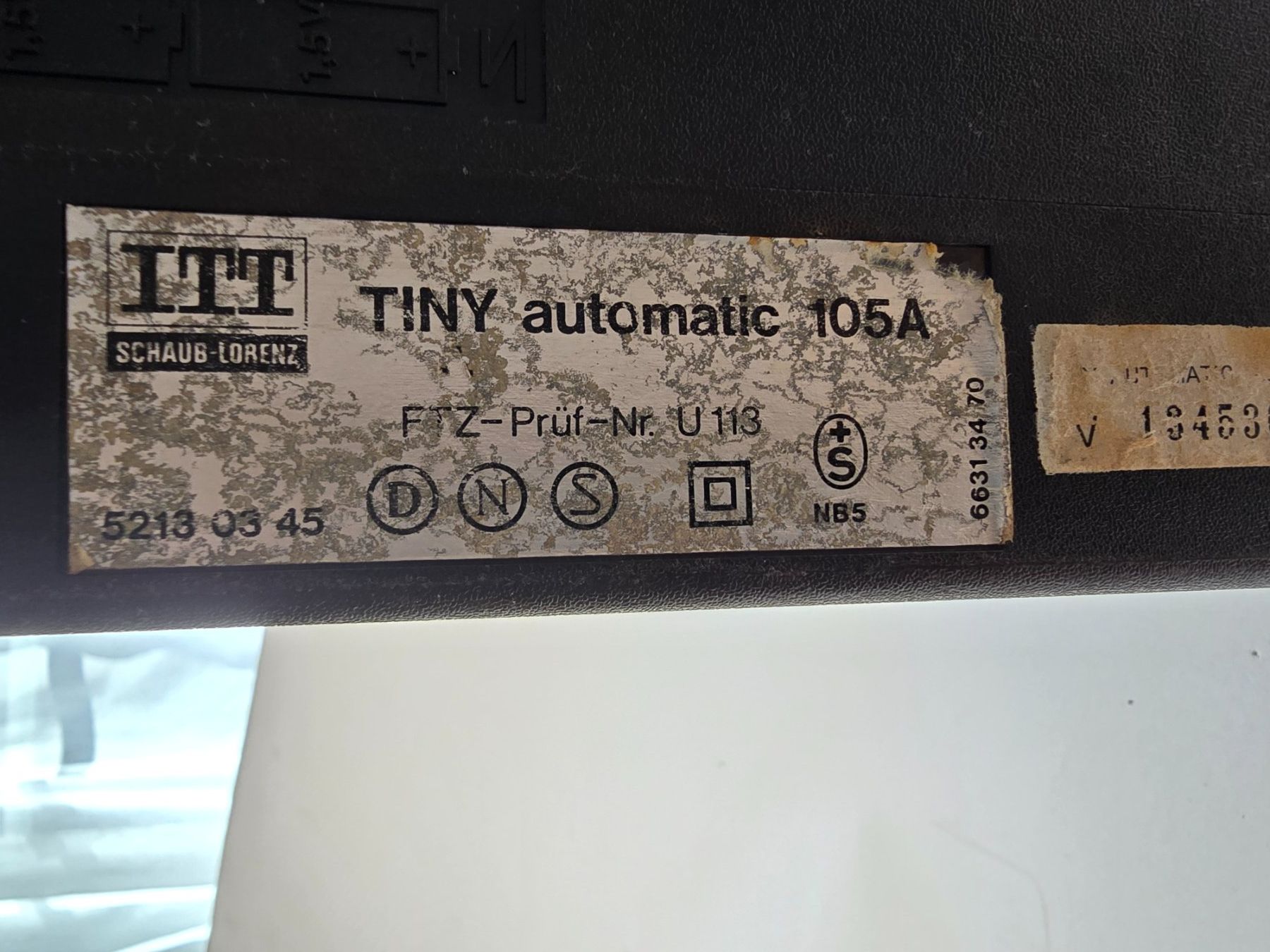 Radio: Kofferradio ITT Schaub Lorenz "TINY automatic 105A" von 1974 – Usato da Balgach venduto da Zwickau01 7