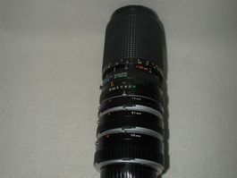 Minolta Objektiv mit Zwischenringen