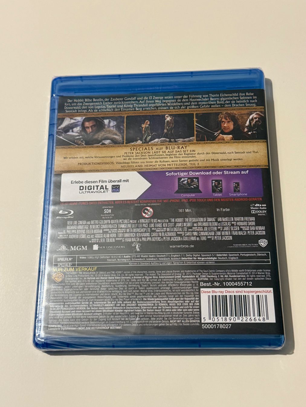 Tutti i DVDs: Der Hobbit Smaugs Einöde Blu-ray – Nuovo e nell'imballaggio originale da Altstätten SG venduto da sheamus 1