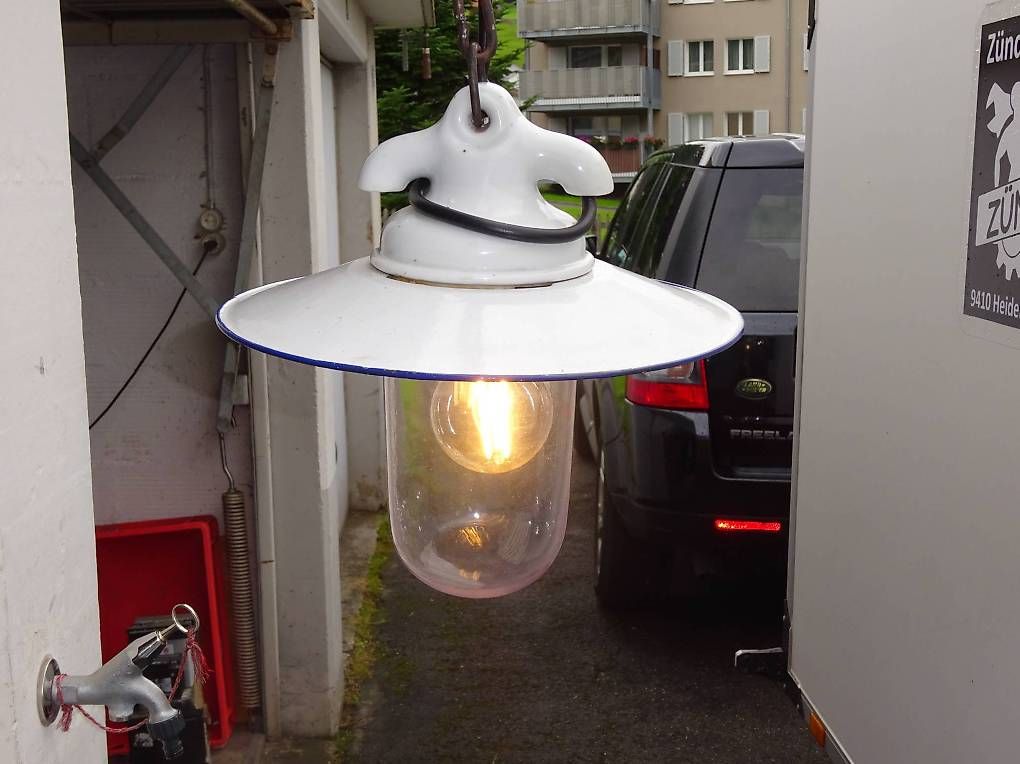 Lampadari & plafoniere: Antike Hängelampe E-Mail / Keramik / Glas – Usato da Heiden venduto da Schlosser08 1