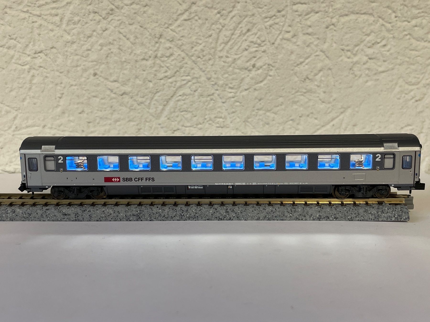Trix Modellini di ferrovie: Minitrix 15653 SBB EC 2.Klasse mit LED Innenbeleuchtung – Nuovo (secondo la descrizione) da Wilderswil venduto da Modellbahn-Shop-Moll