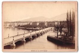 Fotografie Genf, Blick in die Stadt mit 