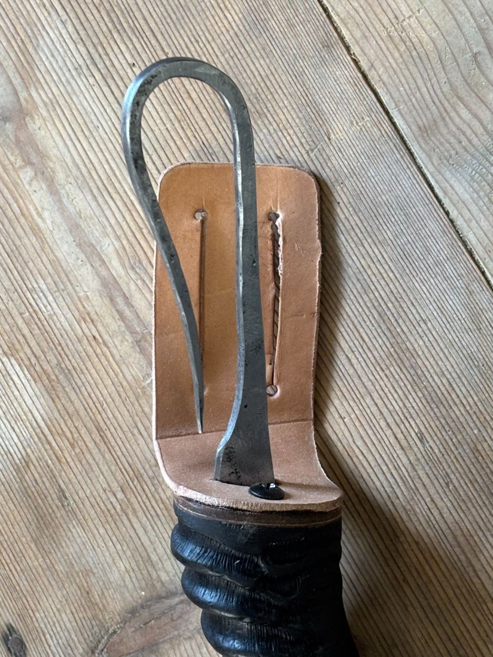 Posate: Wunderschön geschmiedetes Messer mit Horn-Scheide (Unikat) – Usato da Berneck venduto da danilo5561 4