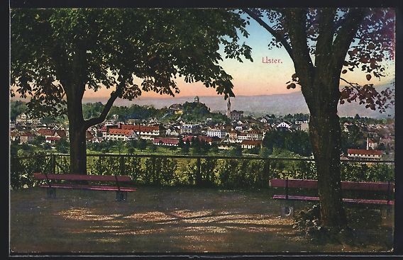 Ansichtskarten: Uster, Blick auf den Ort mit Bänken und – Gebraucht aus Berlin von bartko-reher
