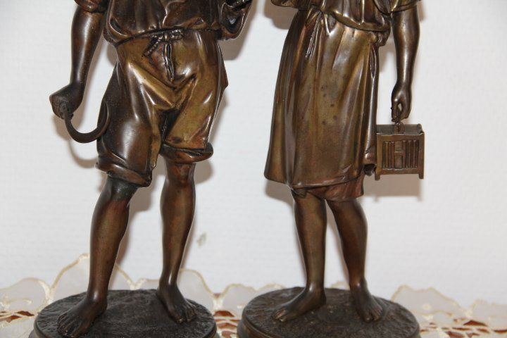 Sculture & Statue: Paire de sculptures en bronze antique . – Usato da Praz (Vully) venduto da pikuluka1 8