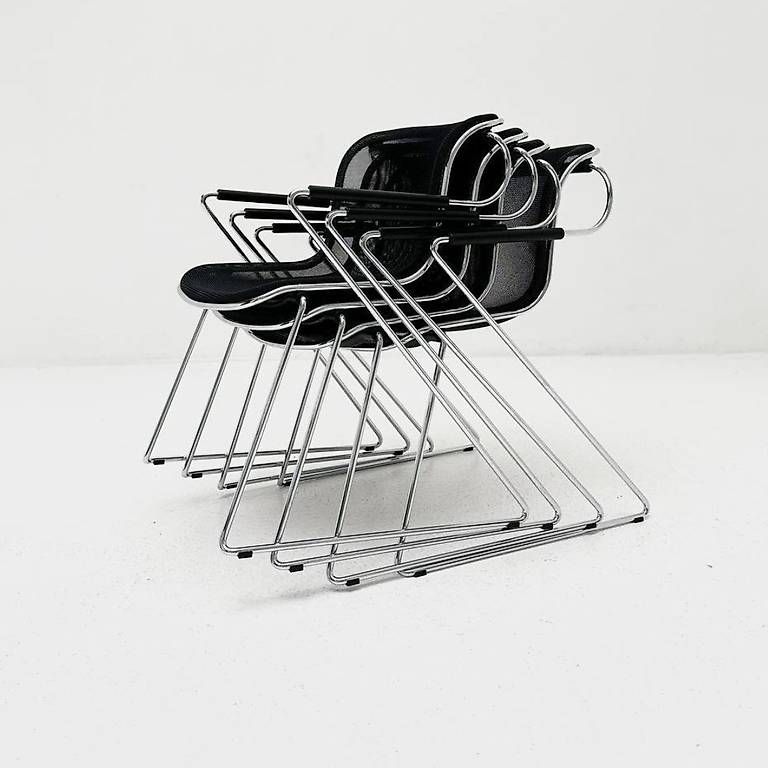 Castelli Sedie: Set de trois chaises "Penelope" de Charles Pollock /Vintage – Usato da morges venduto da Kus.design 2