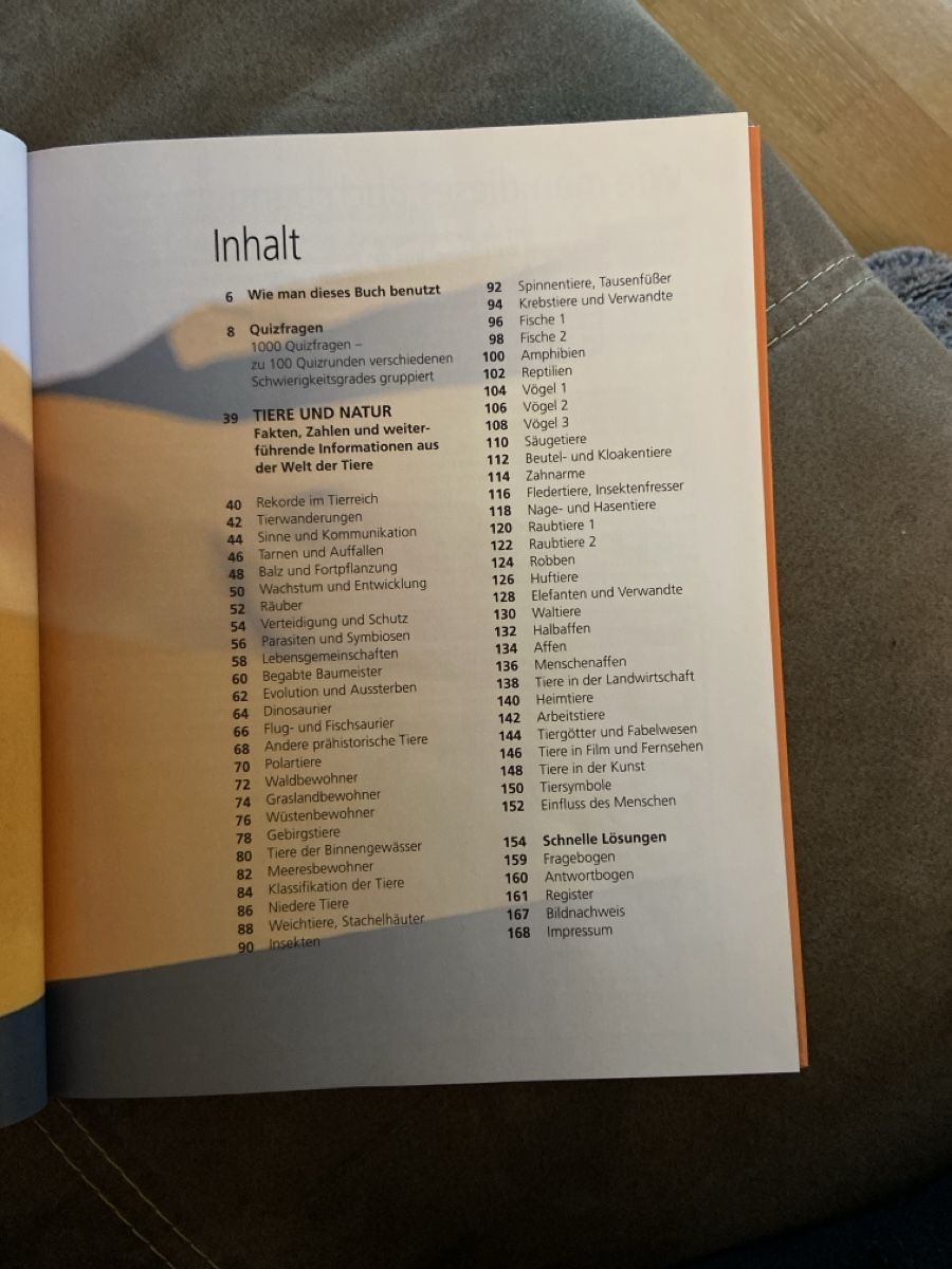 Libri: Reader's Digest "Wunderbare Tierwelt" - Quizfragen-Buch – Usato da Sisseln AG venduto da XBL-Rotstein 3