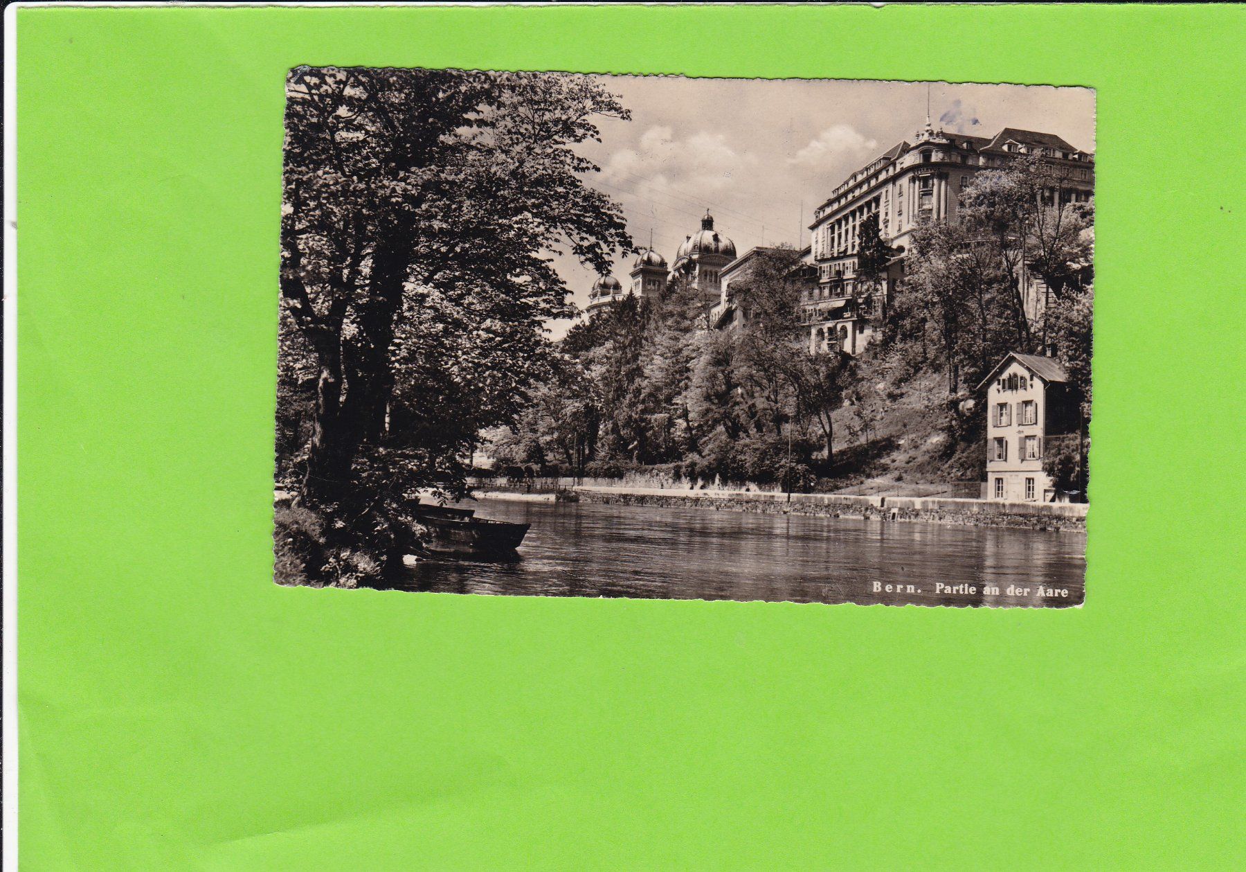 Cartoline postali: Bern. Partie an der Aare – Usato da St. Peterzell venduto da neckertal