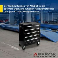 🧰 AREBOS Werkstattwagen mit 5 Schubladen – 3 Farben zur Aus
