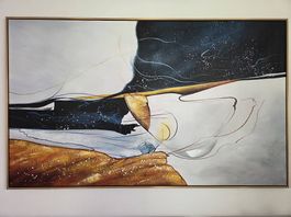 Leinwandbild mit Goldrahmen  224×122 cm