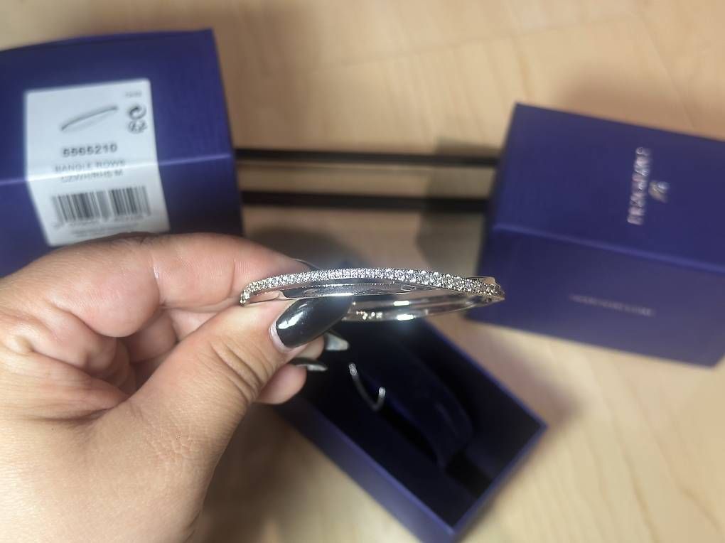 Bracciali & Braccialetti: Swarovski Twist Armreif Weiss – Usato da Zürich venduto da DZ-P 1