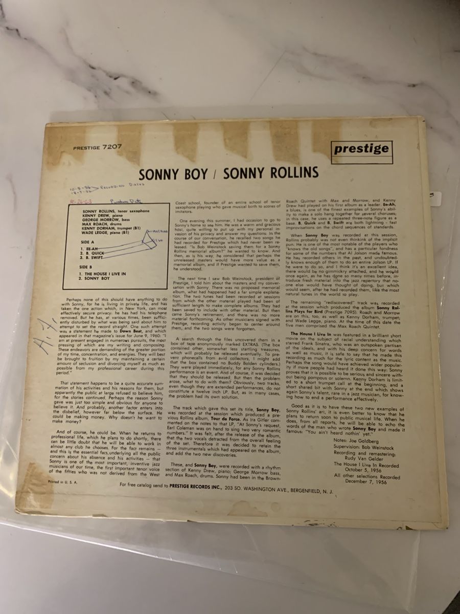 Dischi in vinile: Sonny Rollins/ Sonny Boy (Max Roach &) – Usato da lausanne venduto da Ccheche 3