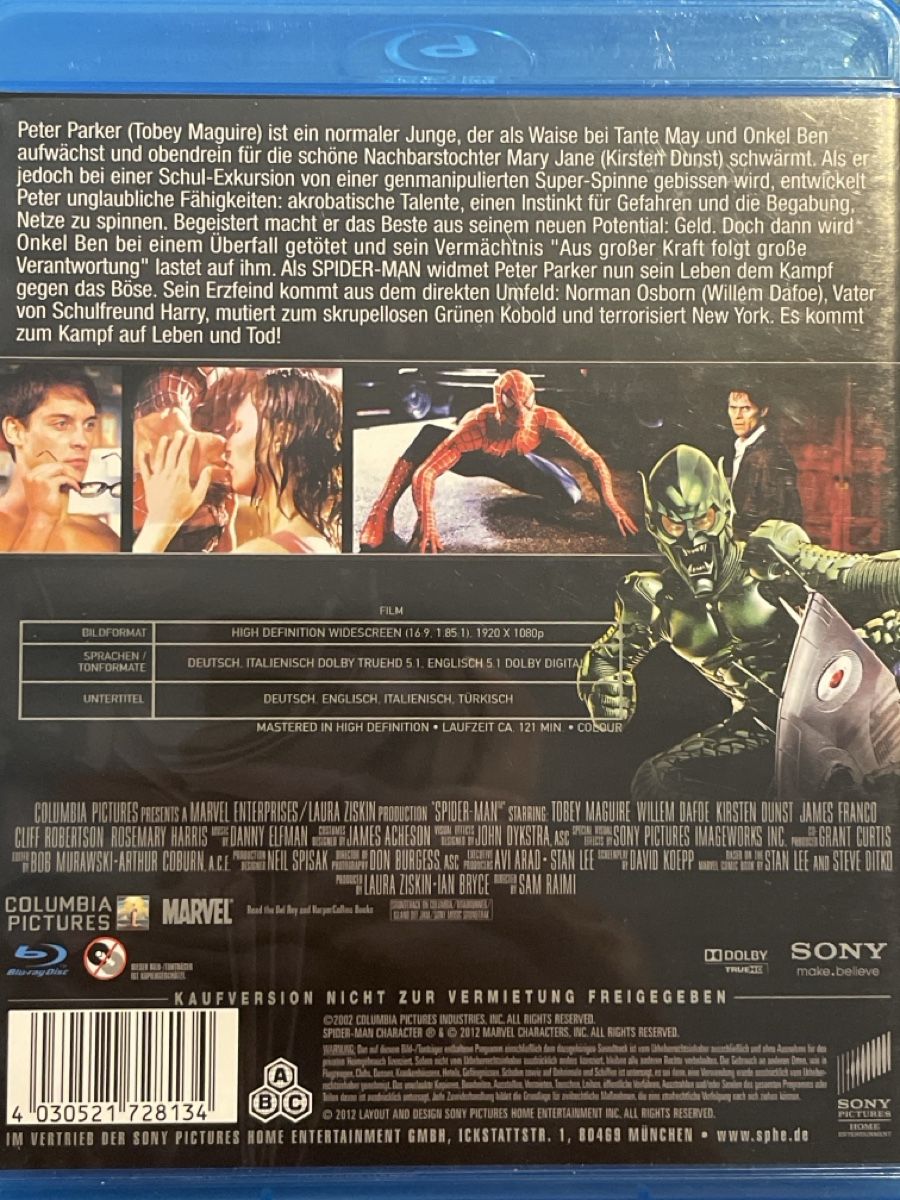 Tutti i DVDs: Spider-Man 1  (2002) – Nuovo (secondo la descrizione) da Waldenburg venduto da Gonzo8 1