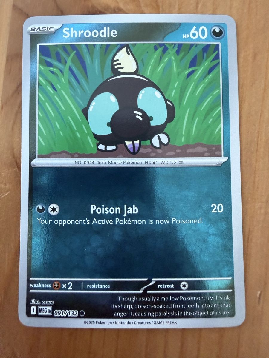 Pokémon Carte collezionabili: Shroodle (MEG091) – Nuovo (secondo la descrizione) da Vevey venduto da Matx