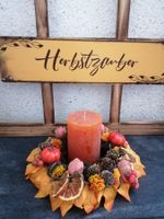🎃Herbstzauber Tischdeko Kranz mit Kerze
